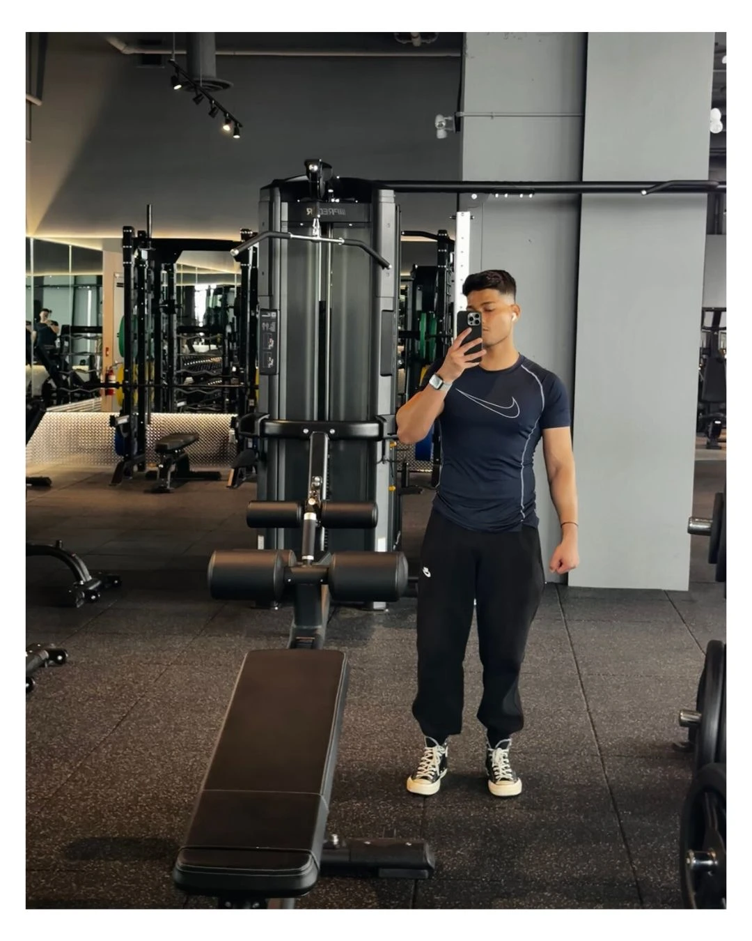Mehul Ahire in modern fitness facility with professional strength training equipment